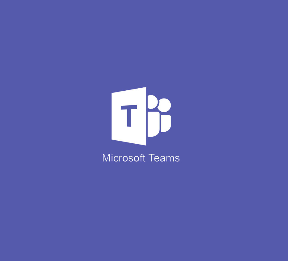 Purple graphic with Microsoft Teams text and Microsoft Teams logo