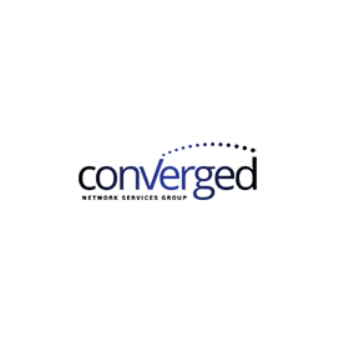 White background with Converged logo