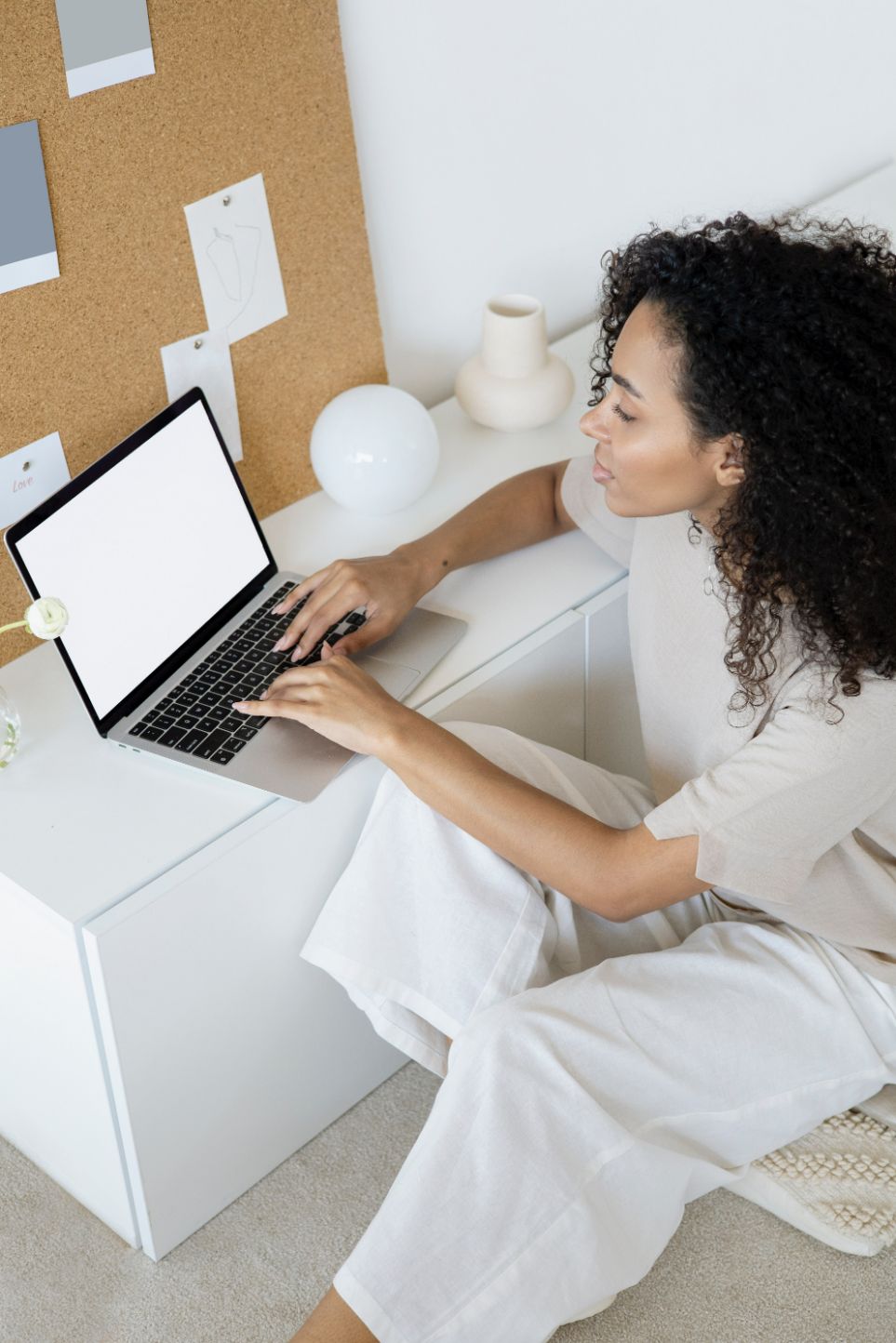 Person typing on laptop