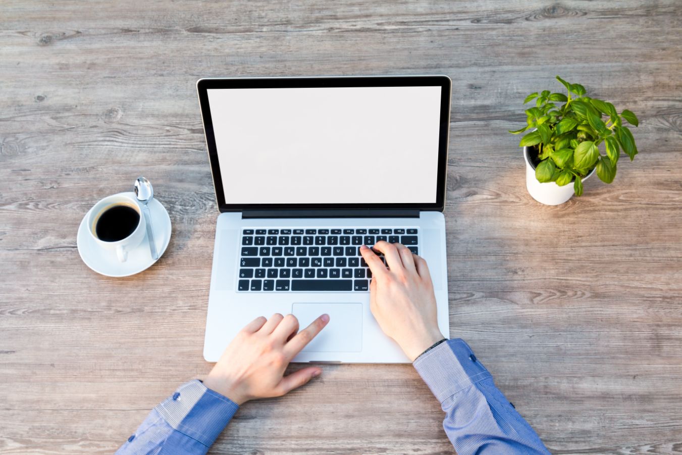 Person working on laptop 