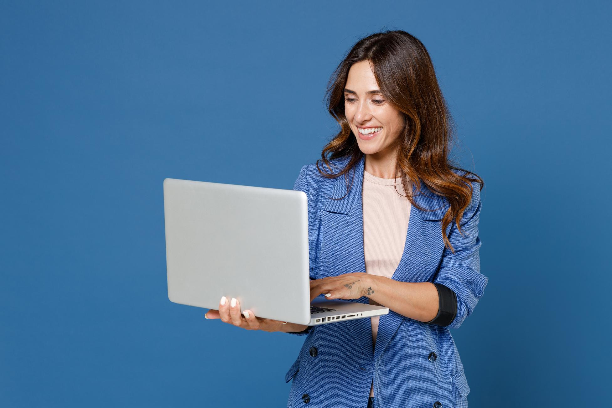 Woman working on computer