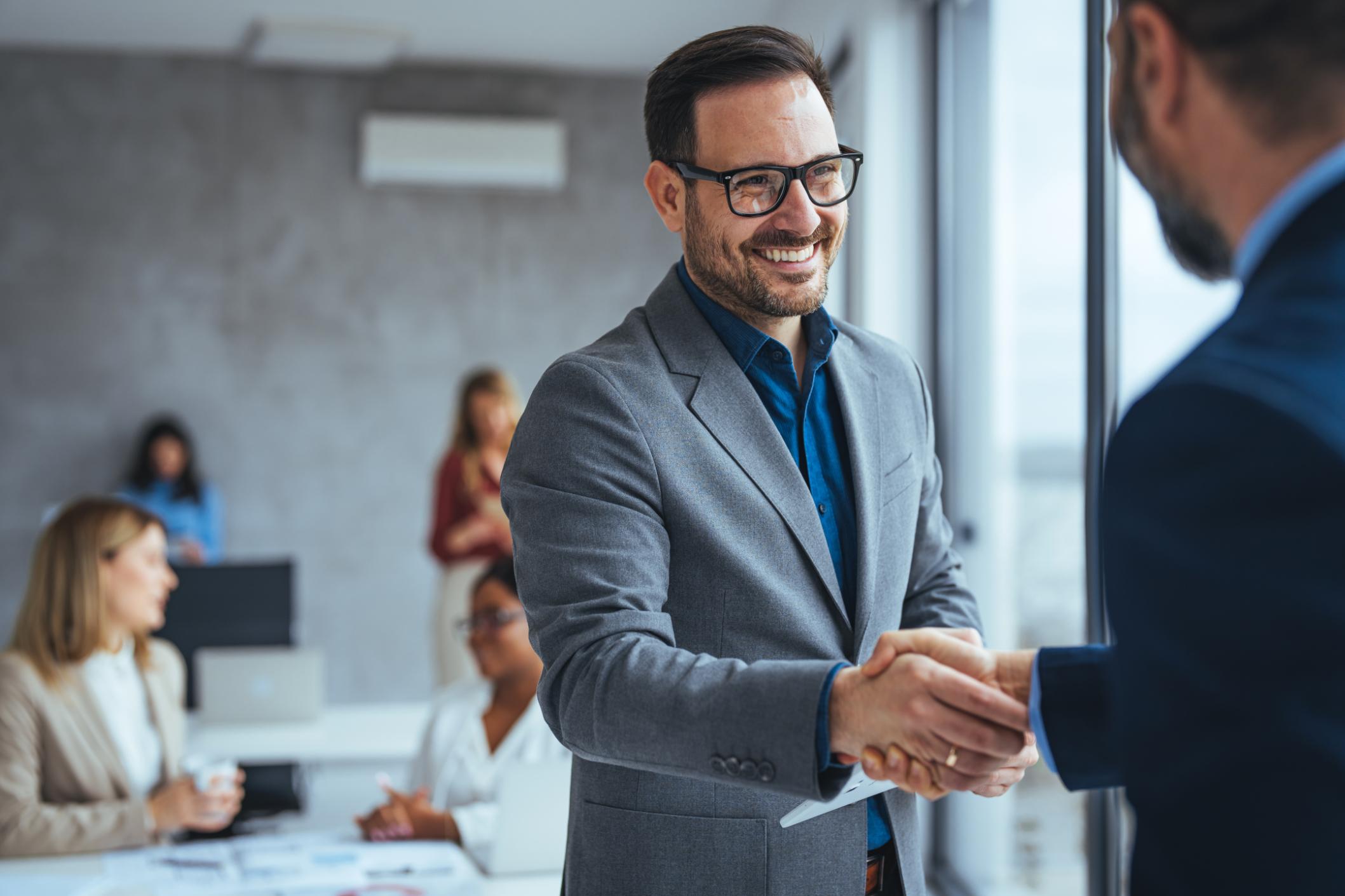 Business man shaking hands