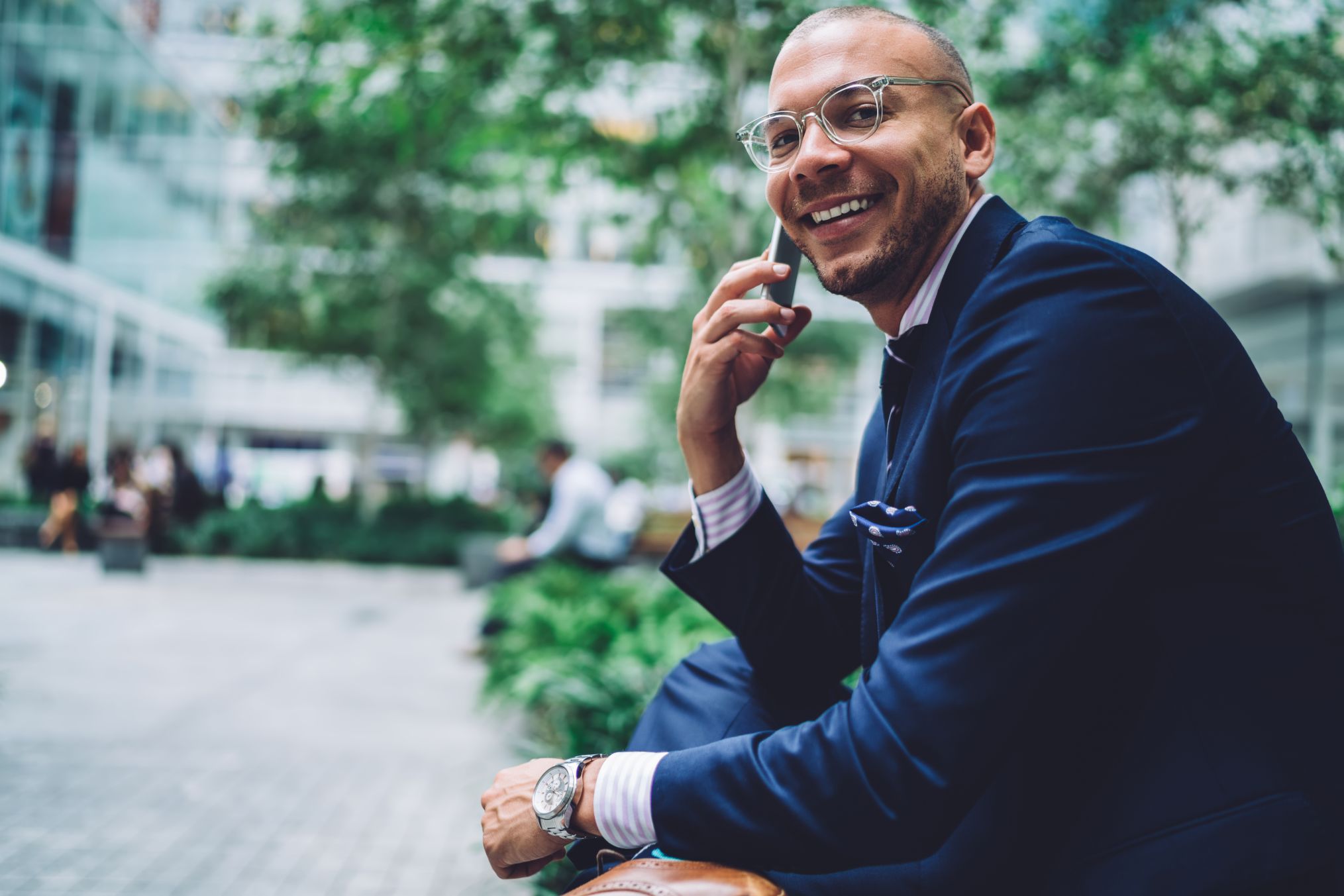 Business man talking on the phone 